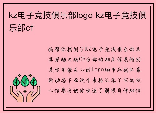 kz电子竞技俱乐部logo kz电子竞技俱乐部cf